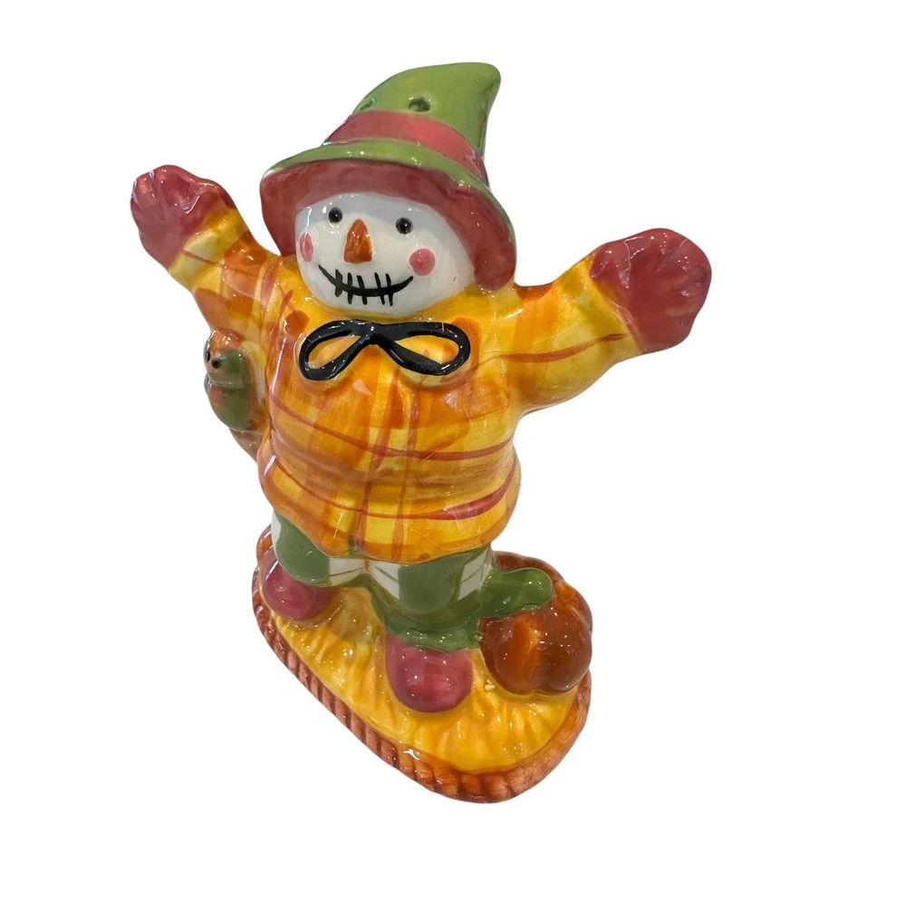 Kmart Be Thankful Scarecrow Napkin Holder Salt & Pepper Shaker Set‎ Fall Decor